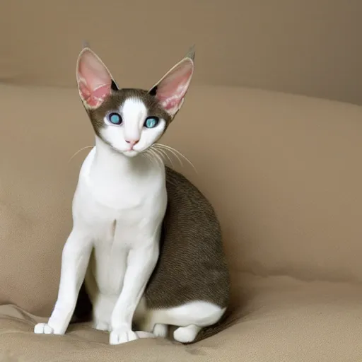 Image similar to white oriental shorthair cat with the largest most gigantic huge ears