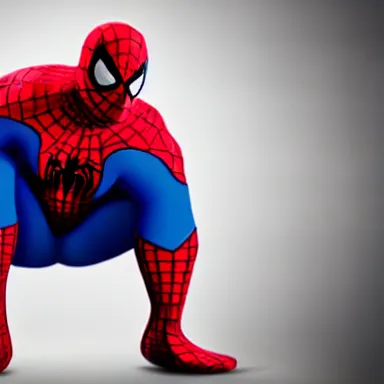 Image similar to profile picture of morbidly obese spiderman