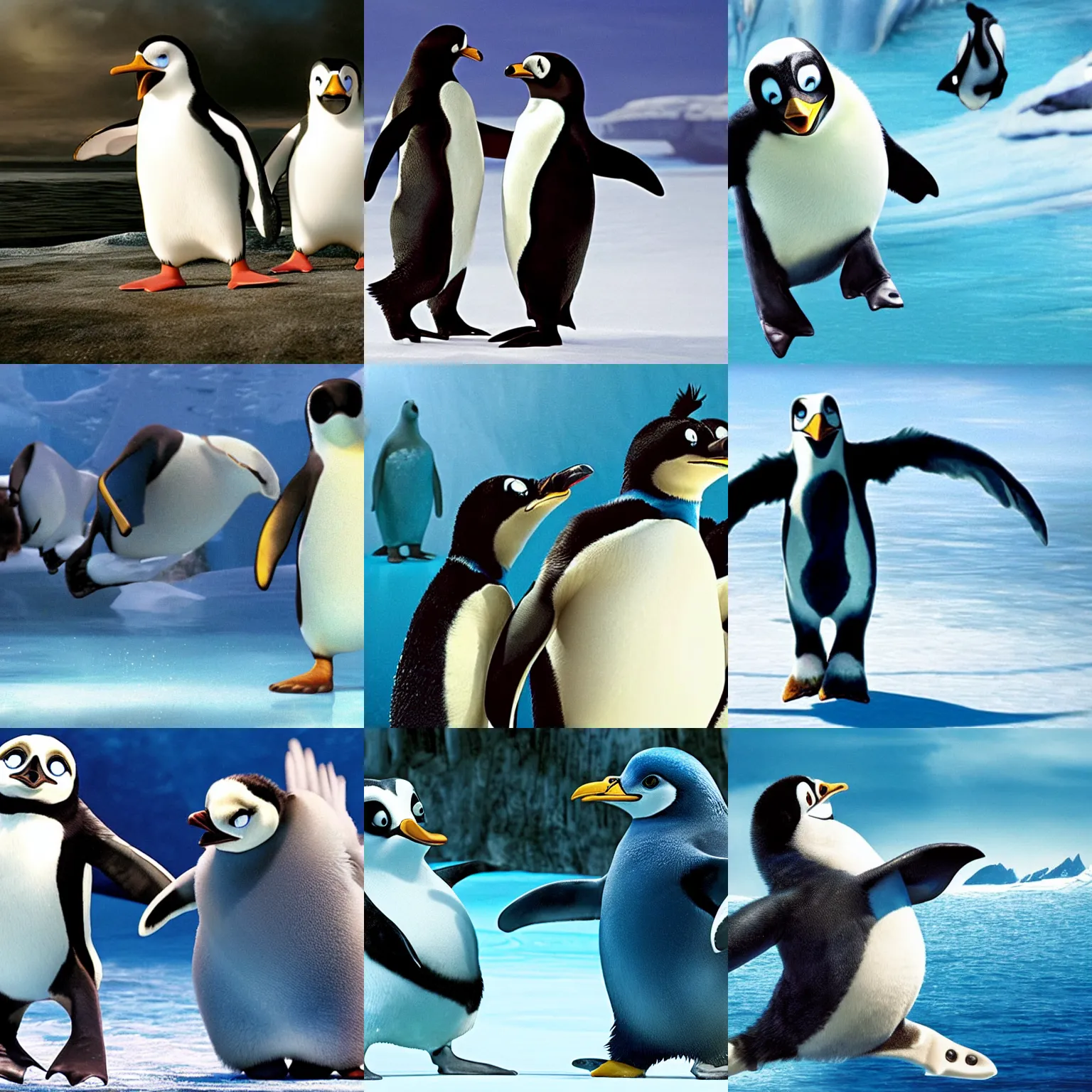 Prompt: a still from happy feet ( 2 0 0 6 )