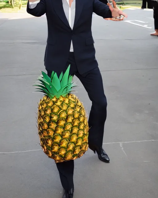 Prompt: tom cruise wearing a pineapple costume