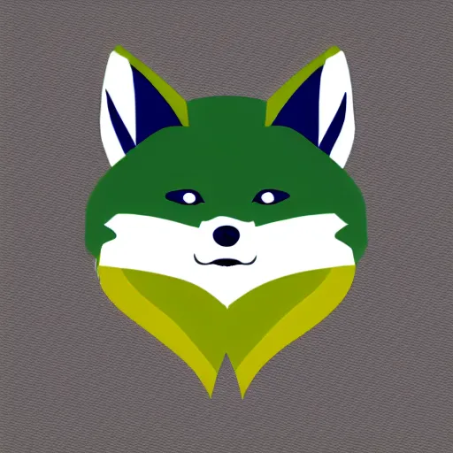 Prompt: logo of a green fox, simpliefied, modern, minimalistic