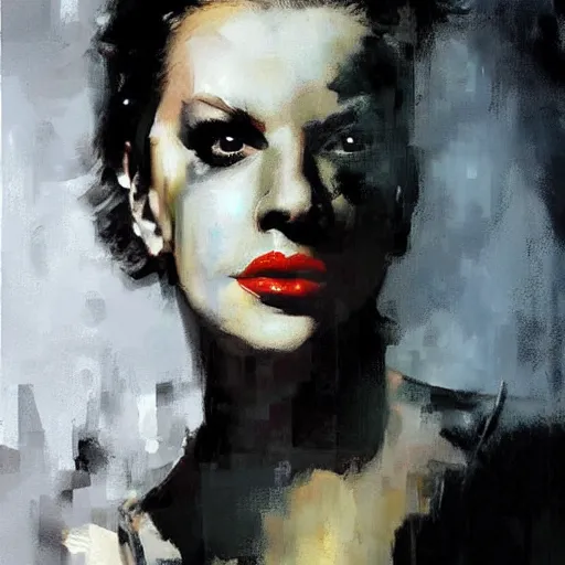 Image similar to judy garland and lady gaga morphed together, hybrid, jeremy mann painting