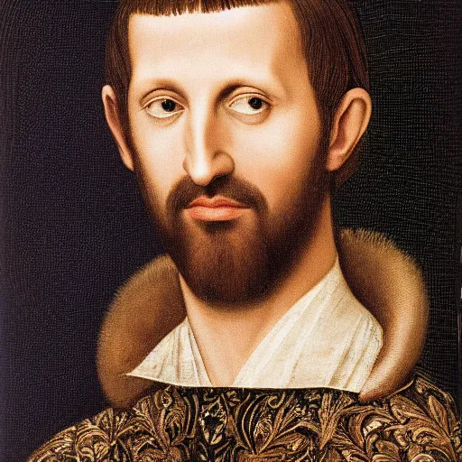 Image similar to renaissance era portrait of ringo starr