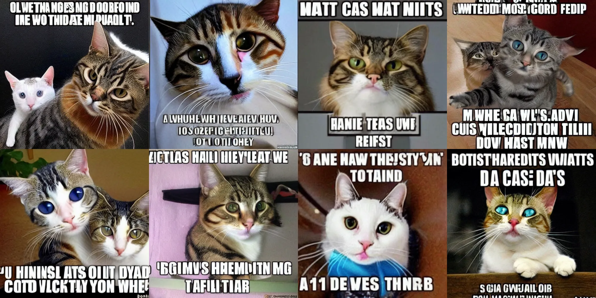 Prompt: memes with cats