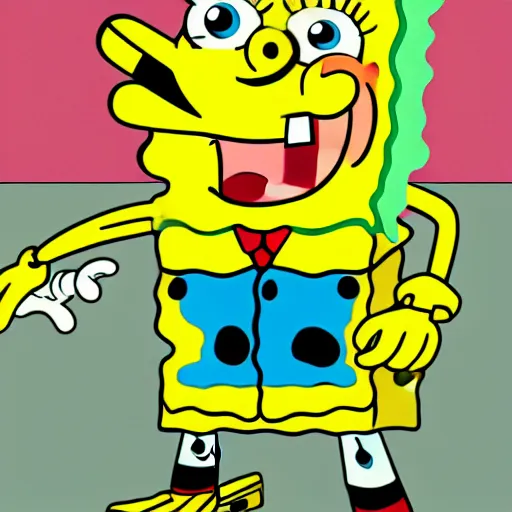 Image similar to spongebob, cartoon