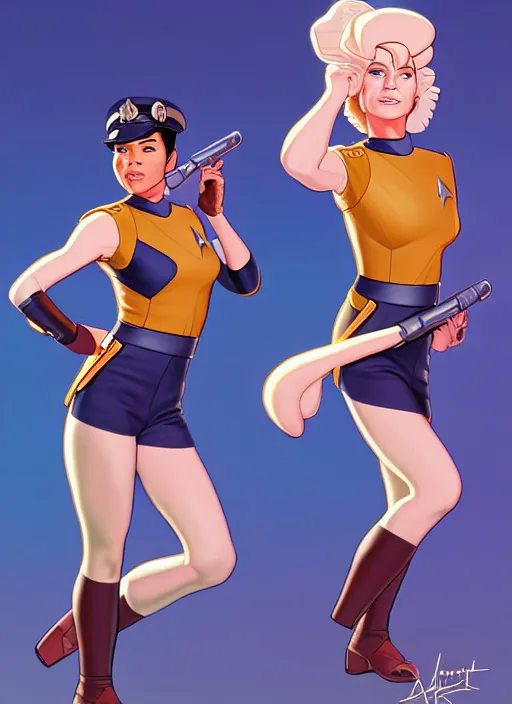 Prompt: cute star trek officer tina turner, natural lighting, path traced, highly detailed, high quality, digital painting, by don bluth and ross tran and studio ghibli and alphonse mucha, artgerm
