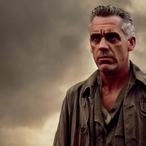 Image similar to jordan peterson as captain benjamin in apocalypse now, 8k resolution, full HD, cinematic lighting, award winning, anatomically correct