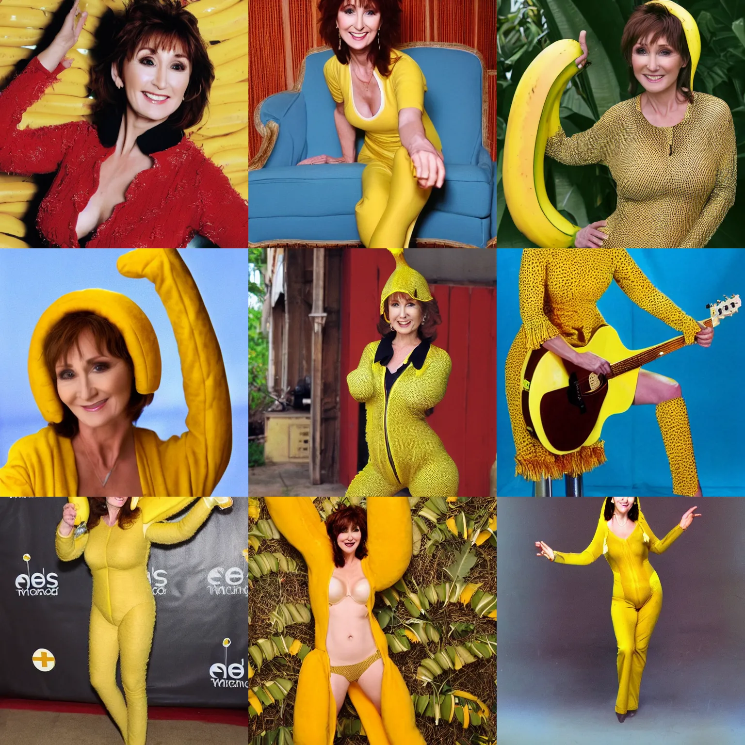 Prompt: pam tillis in banana suit