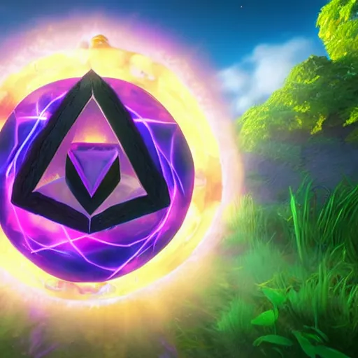 Image similar to purple magic mana symbol, epic legends game icon stylized digital illustration radiating a glowing aura global illumination ray tracing hdr fanart arstation by ian pesty and katarzyna bek - chmiel