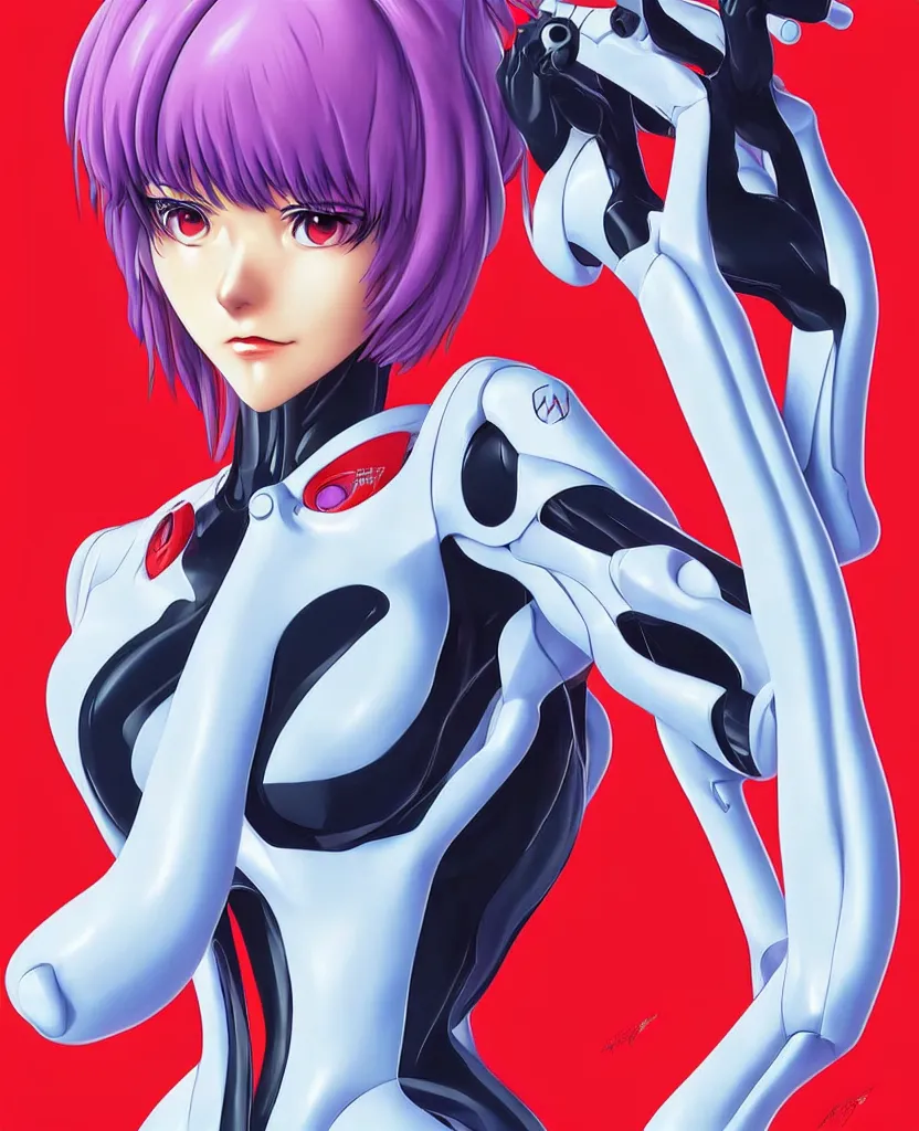 Image similar to neon genesis evangelion, rei ayanami by artgerm and ernt haeckel, trending on artstation