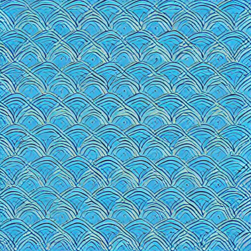 Prompt: graphic design circle patterns shades of blue to make frogs in the style of bauhaus