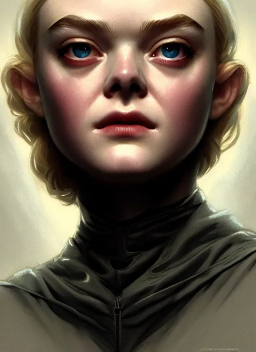 Image similar to symmetry!! portrait of elle fanning in fallout 3, horror, fashion, dark!! intricate, elegant, highly detailed, digital painting, artstation, concept art, smooth, sharp focus, illustration, art by artgerm and greg rutkowski and alphonse mucha