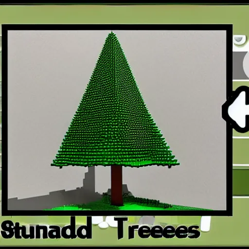 Prompt: standard lego trees