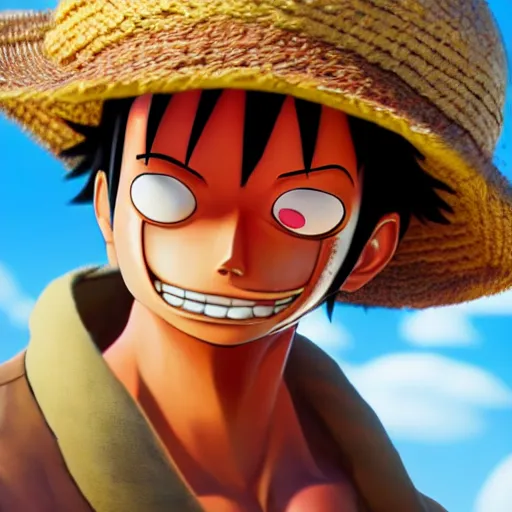 Image similar to luffy, highly detailed, pixar style, artstation, soft light, sharp focus, illustration, concept art