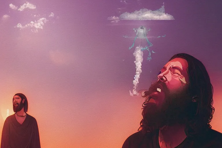 Prompt: Vape Lord Jesus by Beeple 4K