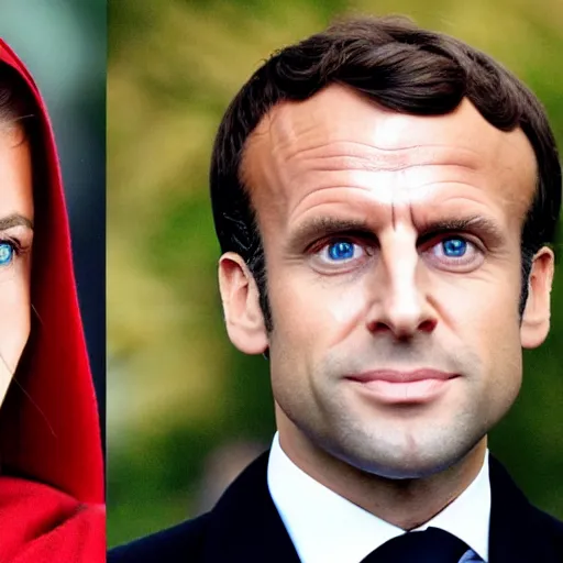 Image similar to Emmanuel Macron is Red Cloak in Eyes Wife Shut (1999)