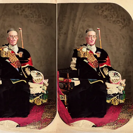 Image similar to a wide full shot, colored russian and japanese mix historical fantasy of a photograph portrait taken of a royal wedding ceremony, photographic portrait, warm lighting, 1 9 0 7 photo from the official wedding photographer for the royal wedding.