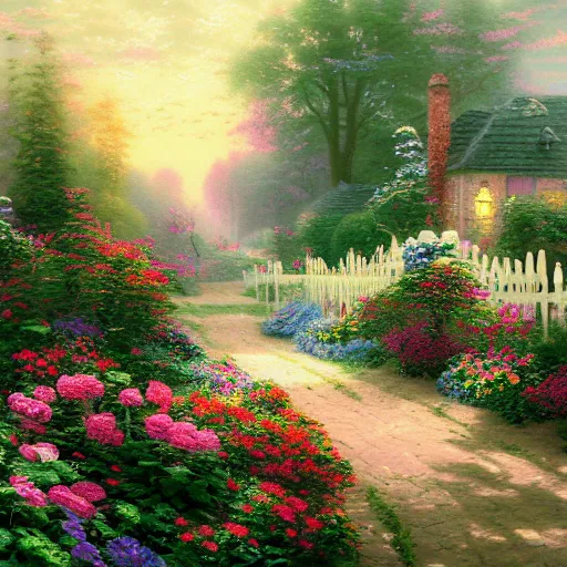 Prompt: a paper with a border of brier roses, style thomas kinkade