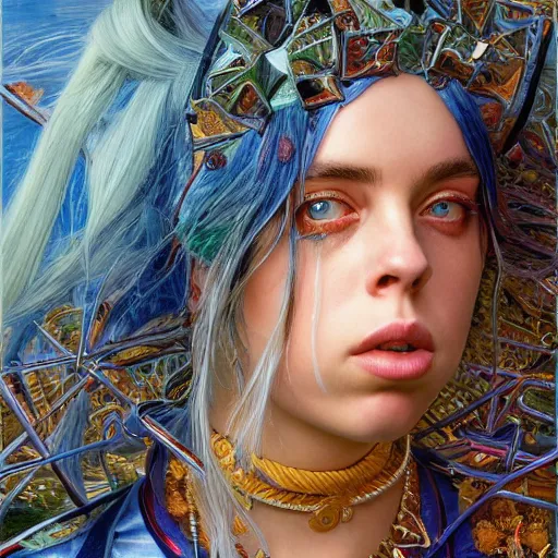 Image similar to Billie Eilish, by Mark Brooks, by Donato Giancola, by Victor Nizovtsev, by Scarlett Hooft Graafland