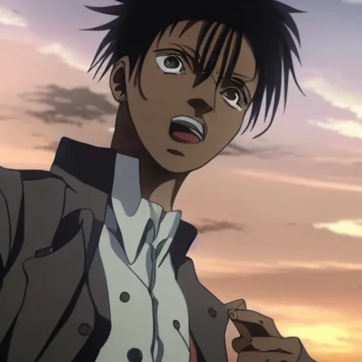 prompthunt: Levi Ackerman from Attack on Titan, anime screenshot, beautiful  anime, handsome man, 1080p, full hd, reckon corps