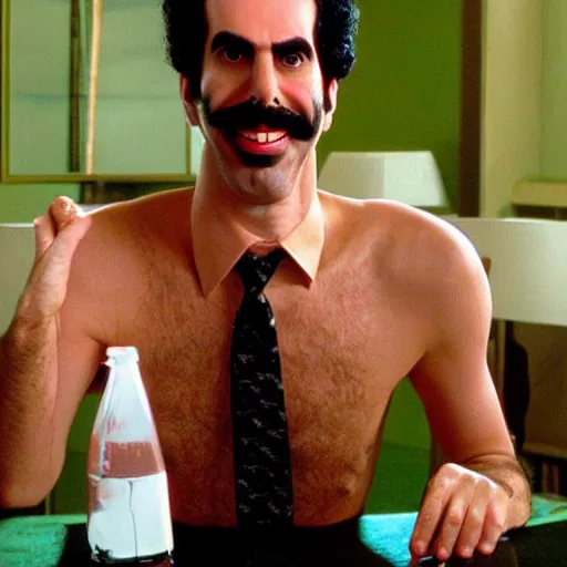 Image similar to borat is king of the universe