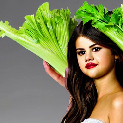 Image similar to selena gomez as celery