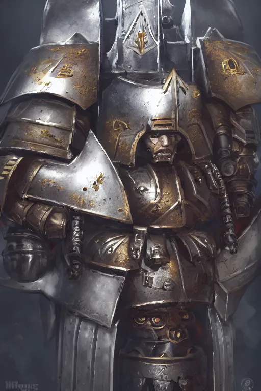 Image similar to armor portrait heros warhammer 4 0 k horus heresy fanart - the primarchs emperor by johannes helgeson animated with vfx concept artist & illustrator global illumination ray tracing hdr fanart arstation zbrush central hardmesh 8 k octane renderer