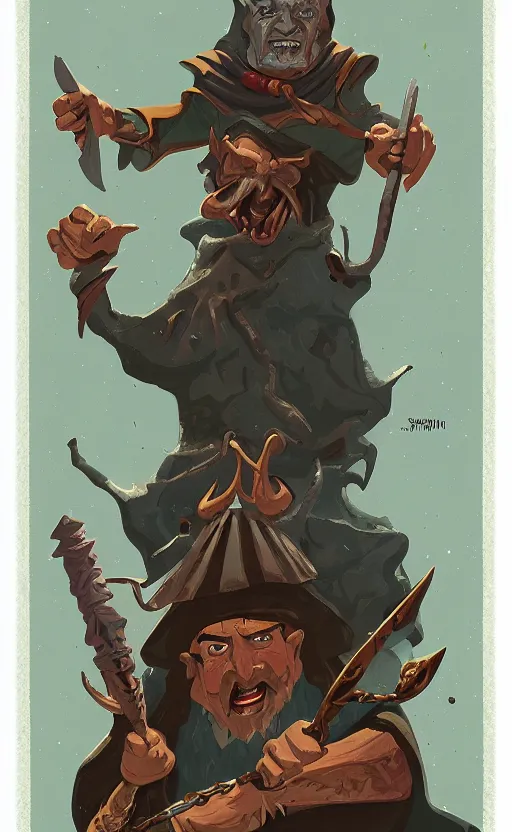 Image similar to powerful wizard, dungeons and dragons by simon kennedy, studio muti