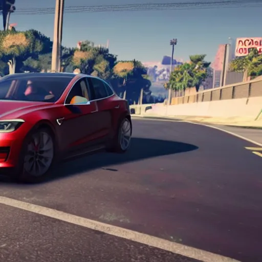 Image similar to elon musk driving a car in gta 5