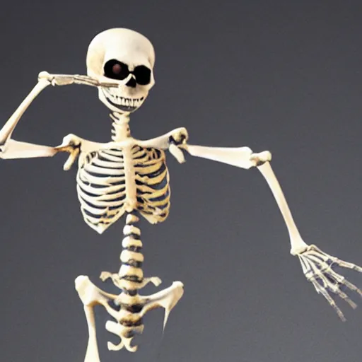 Prompt: a !beautiful skeleton dancing