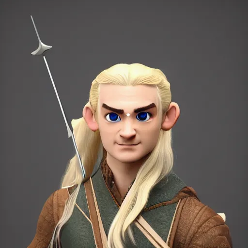 Image similar to derpy legolas. octane, hyper-realistic, render, ray tracing