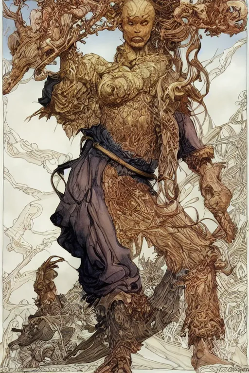 Prompt: three handed god, highly detailed, sharp focus, digital painting, illustration, trending on artstation, by rebecca guay, michael kaluta, charles vess