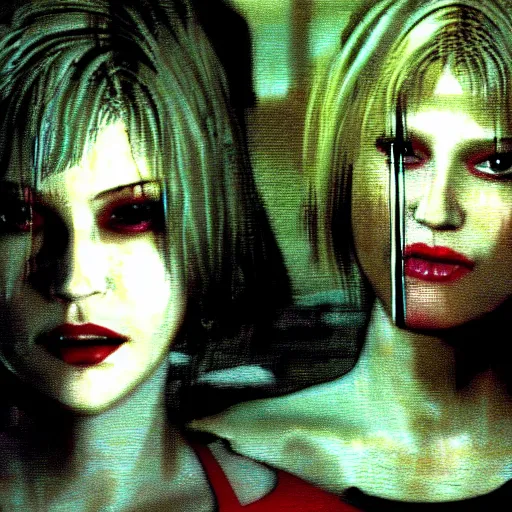 Prompt: a still of the movie mulholland drive, 2 0 0 3 silent hill 3 graphics ps 2 visuals aesthetic