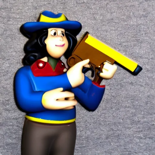 Prompt: noddy with a gun