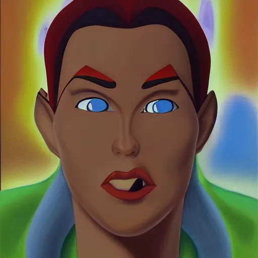 Prompt: a hyper realistic painting portrait of jerry from totally spies