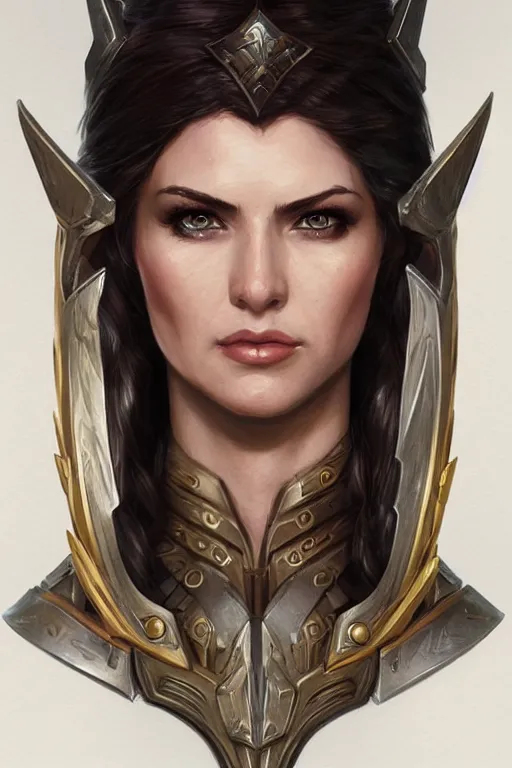 Image similar to amazon valkyrie athena, d & d, fantasy, portrait, highly detailed, headshot, digital painting, trending on artstation, concept art, sharp focus, illustration, art by artgerm and greg rutkowski and magali villeneuve