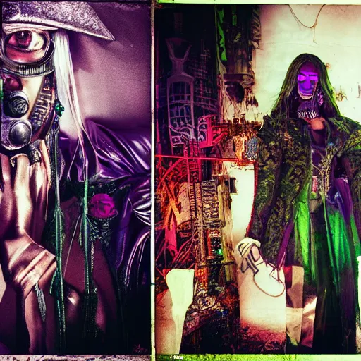 Prompt: warlock architect cyberpunk realism, lust, photo spirit realism, style of david lachapelle, 3 5 mm