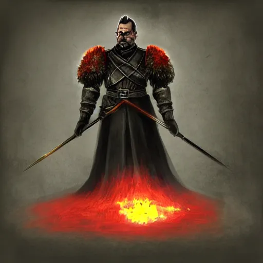 Image similar to fantasy concept art of stalin as a boss in dark souls, colored, trending on artstation