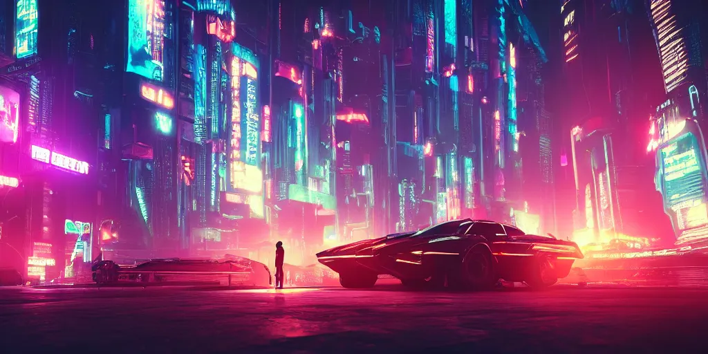 cyberpunk blade runner city neon night video game | Stable Diffusion ...