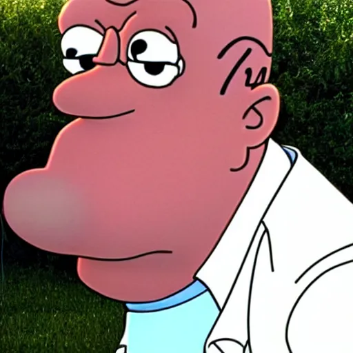 Prompt: a photograph of Homer Simpson in real life