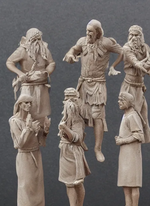 Prompt: highly detailed 80mm resin figure model of Ancient Citizens