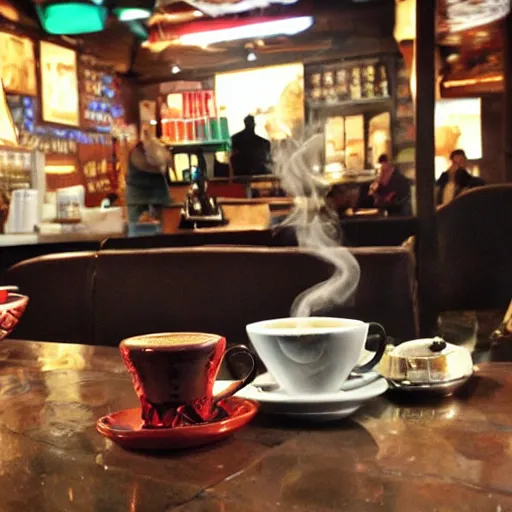 Image similar to hookah, shisha with coffee in the coffeehouse, arstation