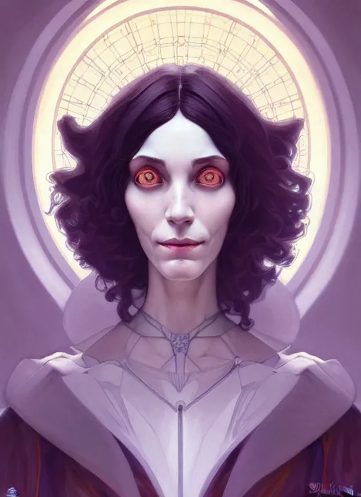 Image similar to symmetry!! portrait of coraline, intricate, elegant, highly detailed, my rendition, digital painting, artstation, concept art, smooth, sharp focus, illustration, art by artgerm and greg rutkowski and alphonse mucha