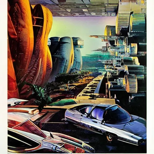 Prompt: surreal dreaming art, magnesium, art by syd mead and john berkey and annie leibovitz