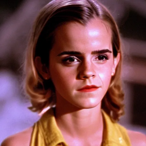 Image similar to film still of emma watson from close encounters of the third kind ( 1 9 7 7 ),