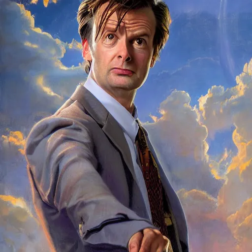 Prompt: The Tenth Doctor as a Beautiful Female Professional Model, Beautiful Female Professional Model, Beautiful Female Professional Model, Looking into the camera, detailed, centered, digital painting, artstation, concept art, donato giancola, Joseph Christian Leyendecker, WLOP, Boris Vallejo, Breathtaking, 8k resolution, extremely detailed, beautiful, establishing shot, artistic, hyperrealistic, beautiful face, octane render, cinematic lighting, dramatic lighting, masterpiece