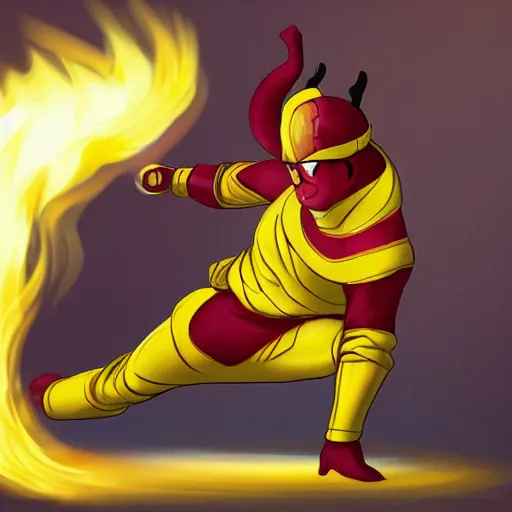 Image similar to berry bee benson fire bending