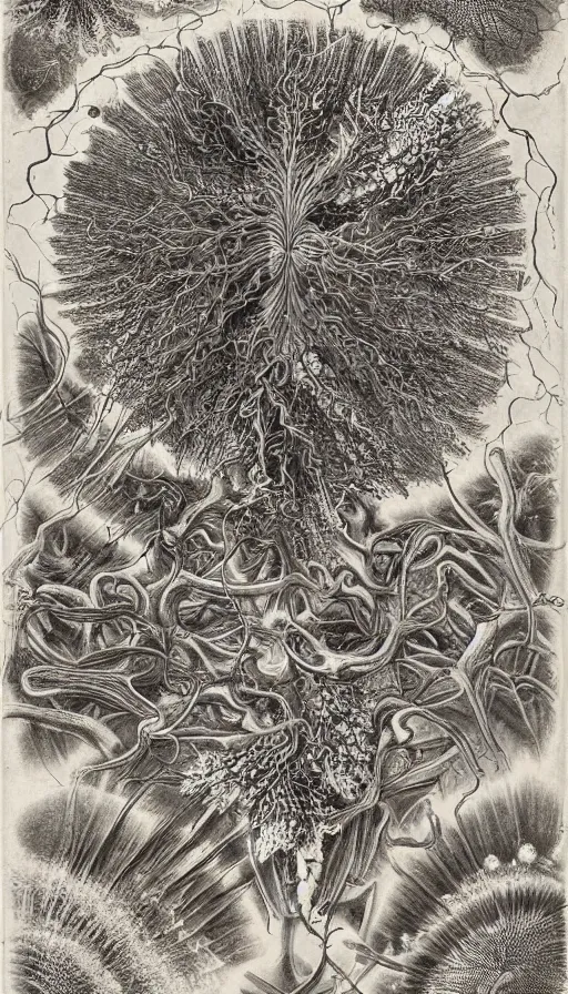 Image similar to rage, by ernst haeckel