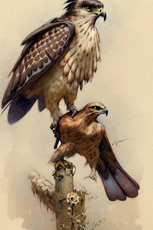 Prompt: (((((1950s hawk . muted colors.))))) by Jean-Baptiste Monge !!!!!!!!!!!!!!!!!!!!!!!!!!!