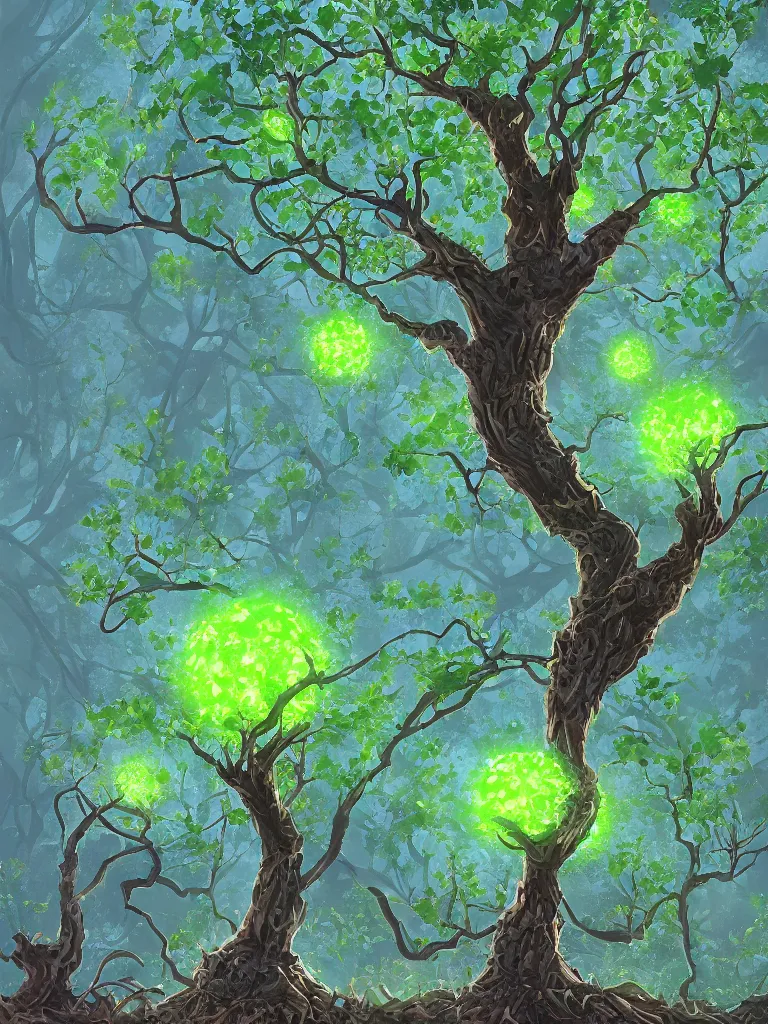 Image similar to blooming uranium orb tree orchard by disney concept artists, blunt borders, rule of thirds